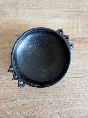 Handmade Ethiopian Clay Ceramic Plate Tray Dish with Handles